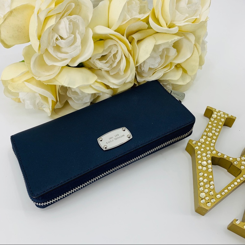 Michael Kors Jet Set Leather Floral Wallet - Picture 3 of 7